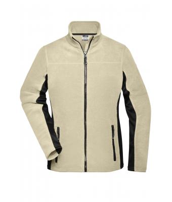 Damen Ladies' Workwear Fleece Jacket - STRONG - Stone/black 8313
