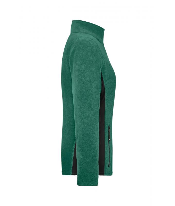 Damen Ladies' Workwear Fleece Jacket - STRONG - Dark-green/black 8313