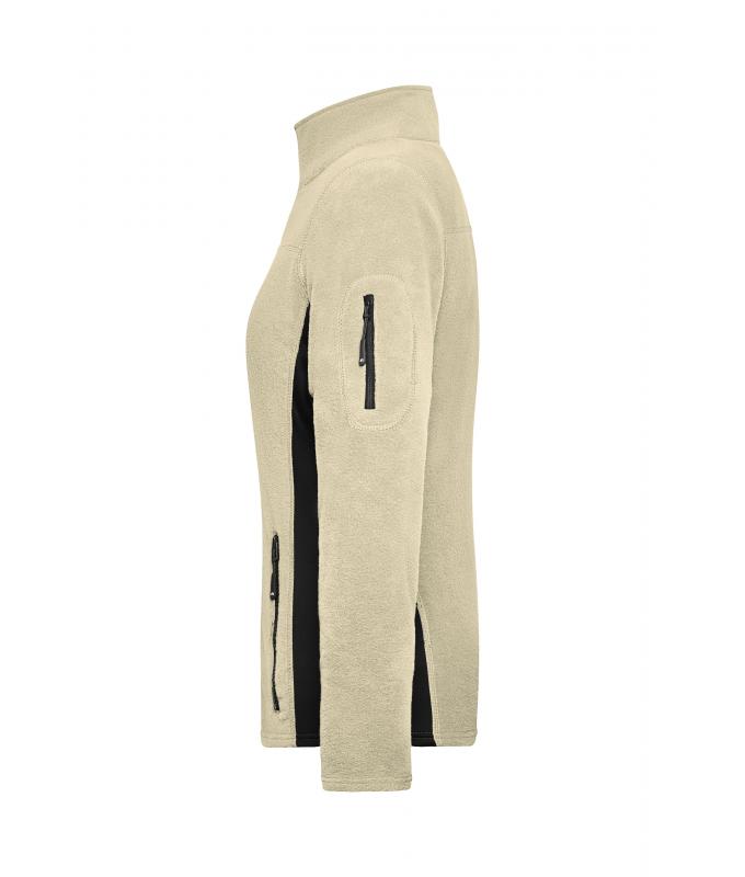 Damen Ladies' Workwear Fleece Jacket - STRONG - Stone/black 8313