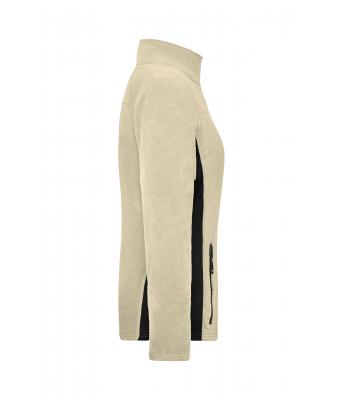 Damen Ladies' Workwear Fleece Jacket - STRONG - Stone/black 8313