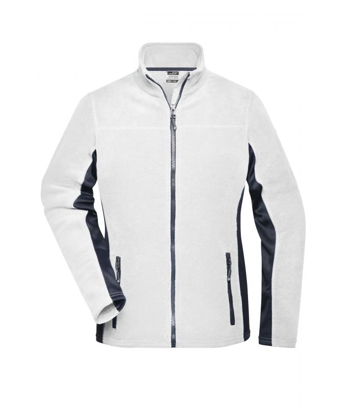 Damen Ladies' Workwear Fleece Jacket - STRONG - White/carbon 8313