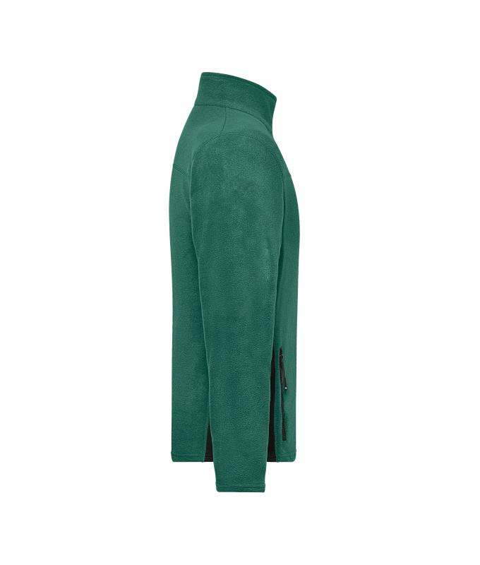 Men Men's Workwear Fleece Jacket - STRONG - Dark-green/black 8314