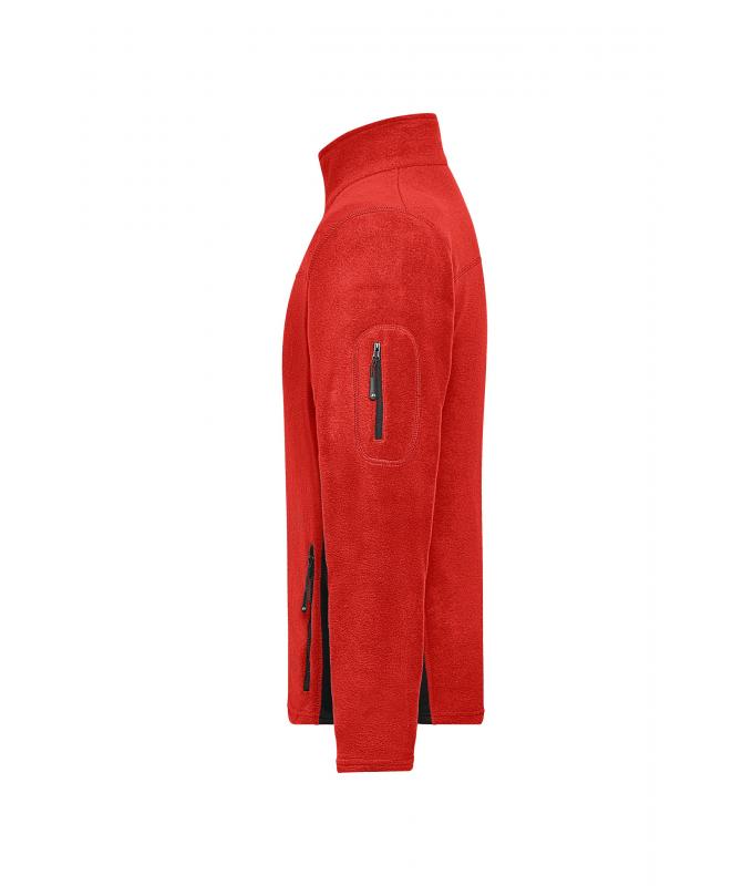 Men Men's Workwear Fleece Jacket - STRONG - Red/black 8314
