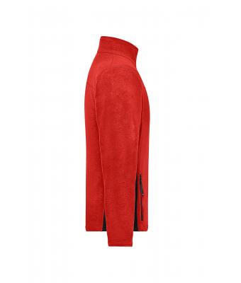 Men Men's Workwear Fleece Jacket - STRONG - Red/black 8314