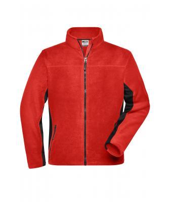 Men Men's Workwear Fleece Jacket - STRONG - Red/black 8314