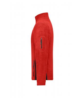 Herren Men's Workwear Fleece Jacket - STRONG - Red/black 8314