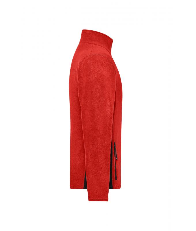 Herren Men's Workwear Fleece Jacket - STRONG - Red/black 8314