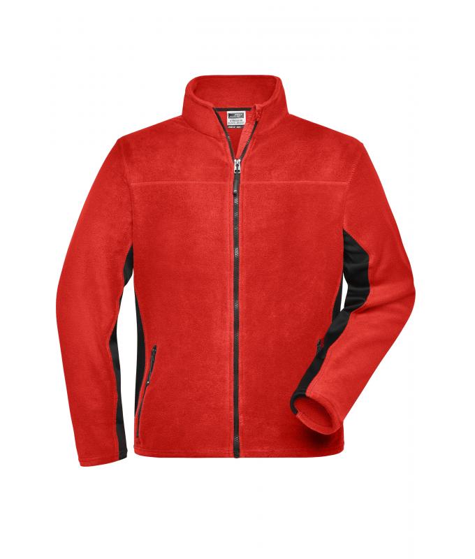 Herren Men's Workwear Fleece Jacket - STRONG - Red/black 8314