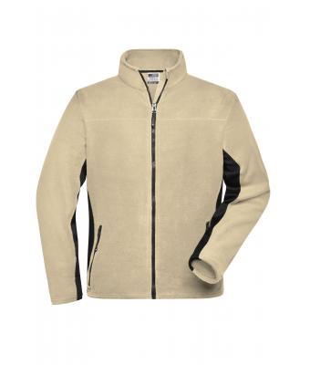 Herren Men's Workwear Fleece Jacket - STRONG - Stone/black 8314