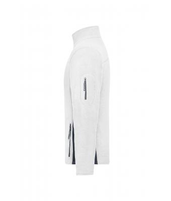 Herren Men's Workwear Fleece Jacket - STRONG - White/carbon 8314