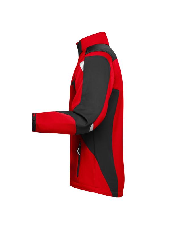 Unisex Workwear Softshell Jacket - STRONG - Red/black 8308