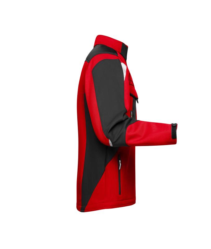 Unisex Workwear Softshell Jacket - STRONG - Red/black 8308