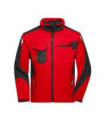 Unisex Workwear Softshell Jacket - STRONG - Red/black 8308