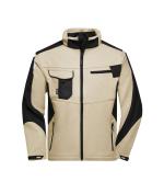 Unisex Workwear Softshell Jacket - STRONG - Stone/black 8308