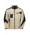 Unisex Workwear Softshell Jacket - STRONG - Stone/black 8308