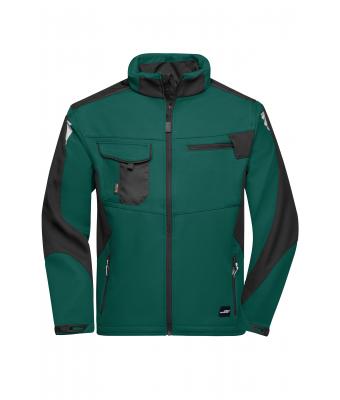 Unisex Workwear Softshell Jacket - STRONG - Dark-green/black 8308