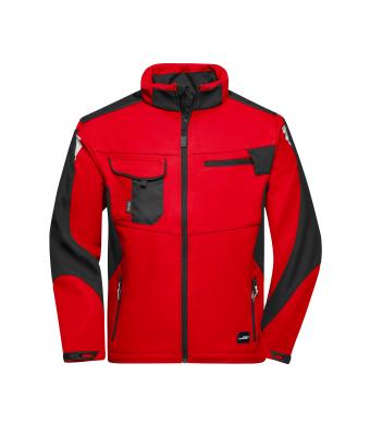 Unisex Workwear Softshell Jacket - STRONG - Red/black 8308