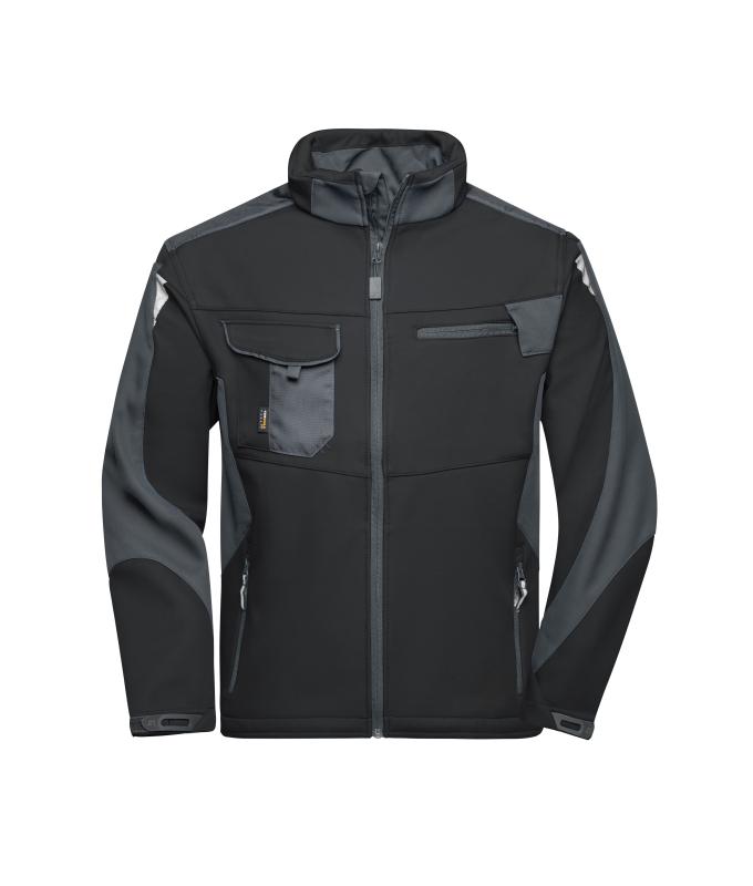 Unisex Workwear Softshell Jacket - STRONG - Black/carbon 8308