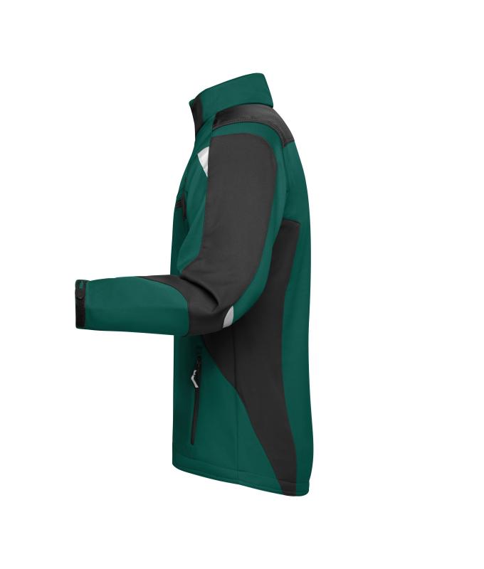 Unisex Workwear Softshell Jacket - STRONG - Dark-green/black 8308