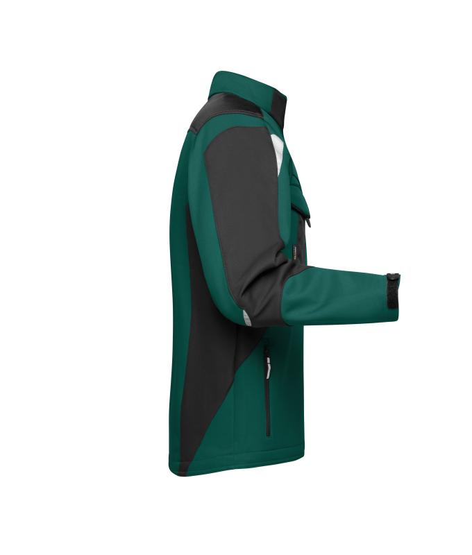 Unisex Workwear Softshell Jacket - STRONG - Dark-green/black 8308