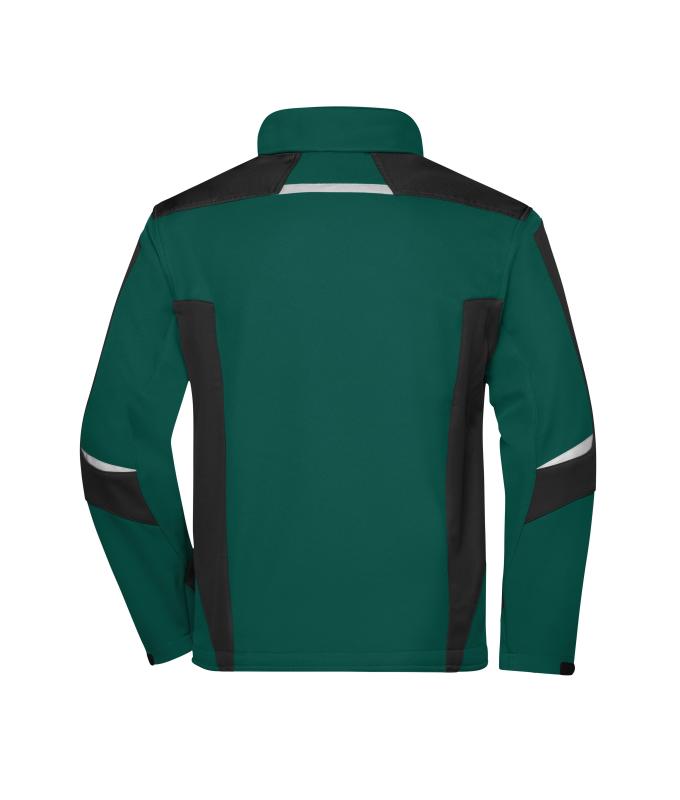 Unisex Workwear Softshell Jacket - STRONG - Dark-green/black 8308