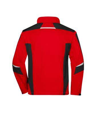 Unisex Workwear Softshell Jacket - STRONG - Red/black 8308