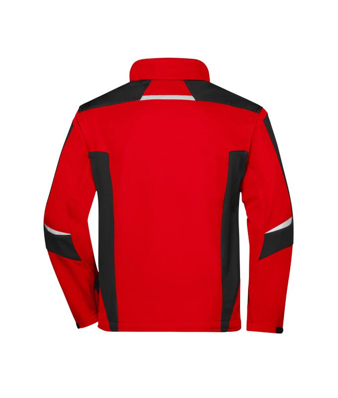 Unisex Workwear Softshell Jacket - STRONG - Red/black 8308
