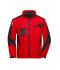Unisex Workwear Softshell Jacket - STRONG - Red/black 8308