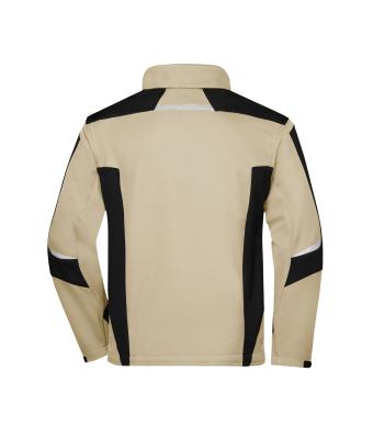 Unisex Workwear Softshell Jacket - STRONG - Stone/black 8308