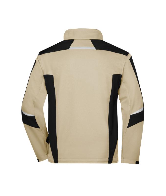 Unisex Workwear Softshell Jacket - STRONG - Stone/black 8308