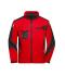 Unisex Workwear Softshell Jacket - STRONG - Red/black 8308