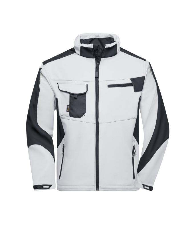 Unisex Workwear Softshell Jacket - STRONG - White/carbon 8308
