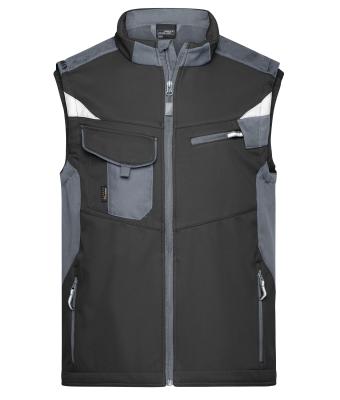 Unisex Workwear Softshell Vest - STRONG - Black/carbon 8309