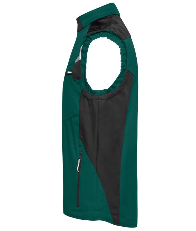 Unisex Workwear Softshell Vest - STRONG - Dark-green/black 8309
