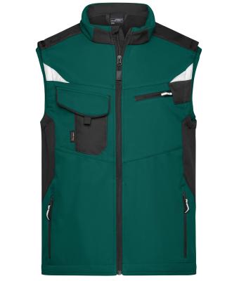 Unisex Workwear Softshell Vest - STRONG - Dark-green/black 8309