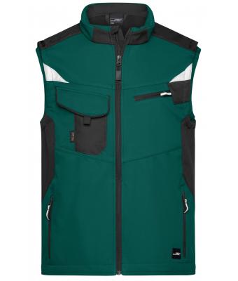 Unisex Workwear Softshell Vest - STRONG - Dark-green/black 8309