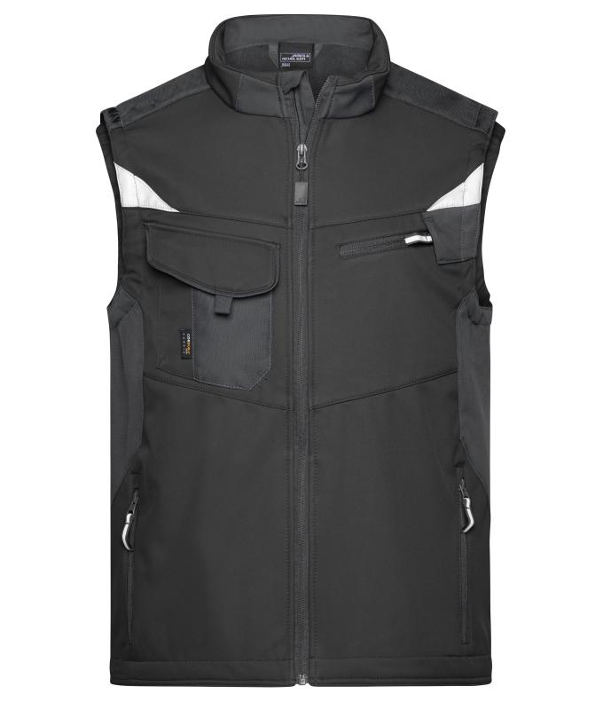 Unisex Workwear Softshell Vest - STRONG - Black/black 8309