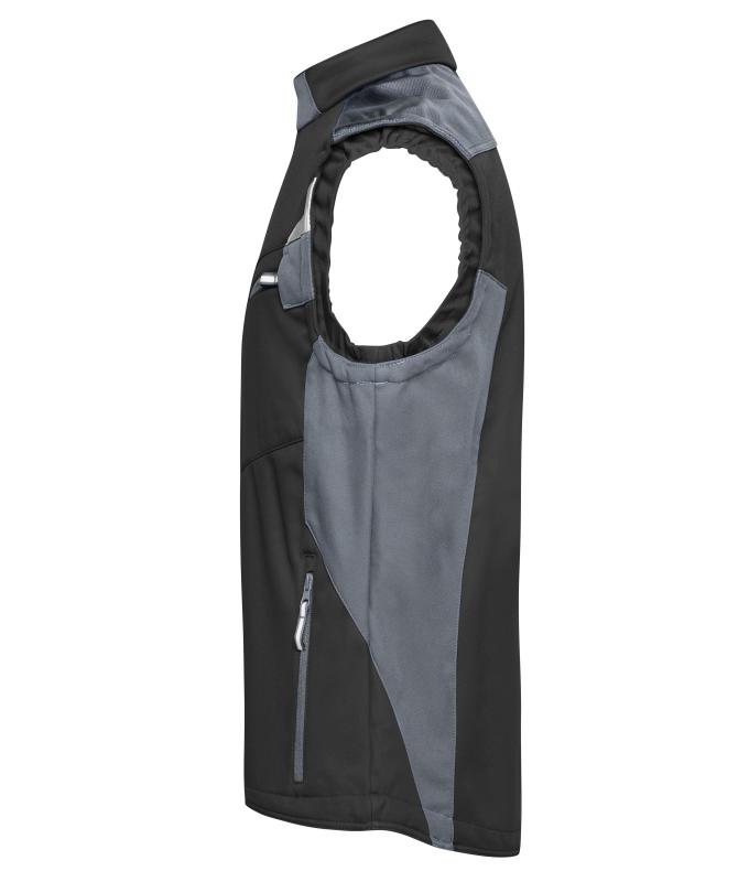 Unisex Workwear Softshell Vest - STRONG - Black/carbon 8309