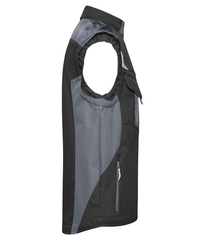 Unisex Workwear Softshell Vest - STRONG - Black/carbon 8309