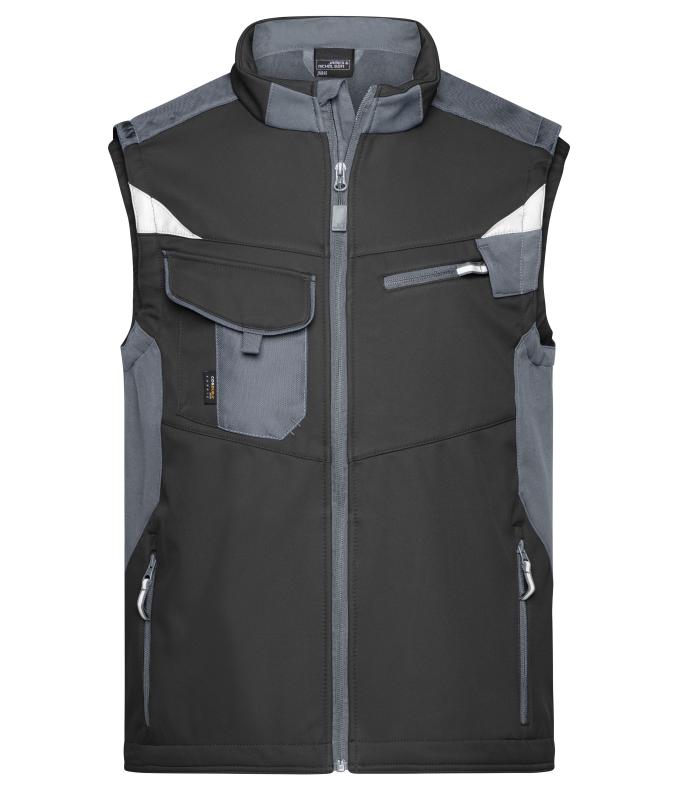 Unisex Workwear Softshell Vest - STRONG - Black/carbon 8309