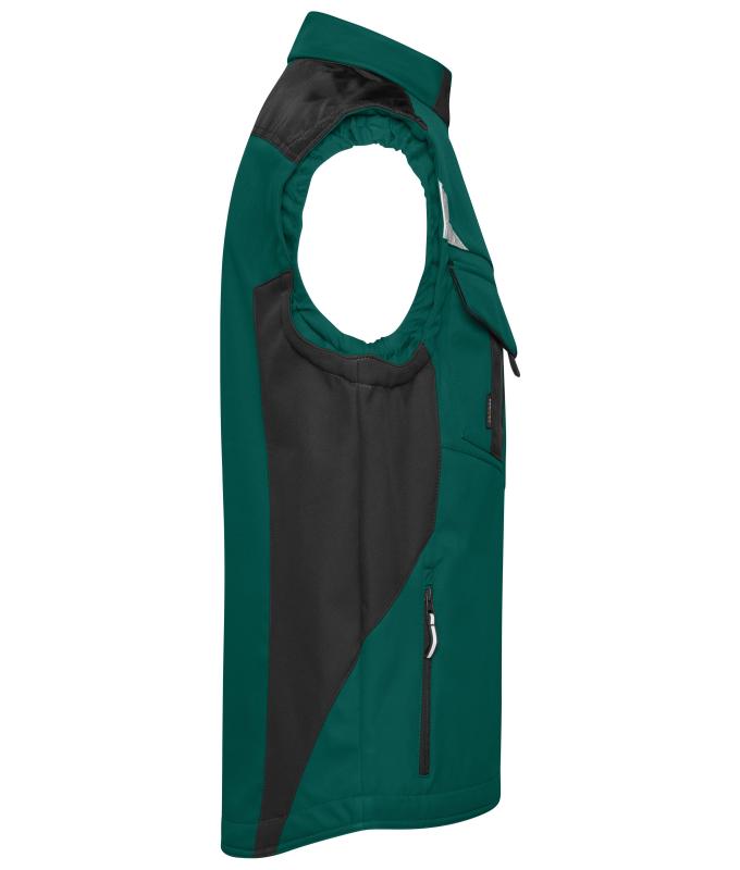 Unisex Workwear Softshell Vest - STRONG - Dark-green/black 8309