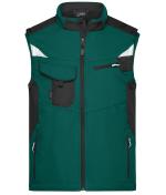 Unisex Workwear Softshell Vest - STRONG - Dark-green/black 8309