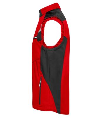 Unisex Workwear Softshell Vest - STRONG - Red/black 8309
