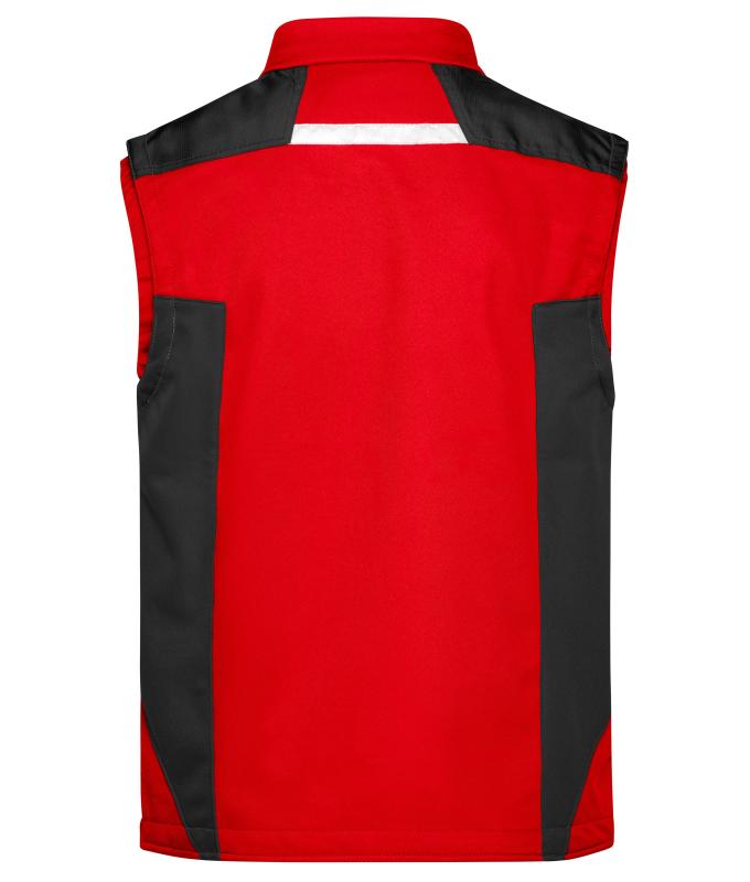 Unisex Workwear Softshell Vest - STRONG - Red/black 8309