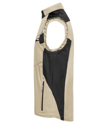 Unisex Workwear Softshell Vest - STRONG - Stone/black 8309