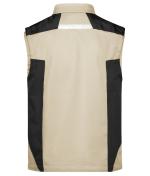 Unisex Workwear Softshell Vest - STRONG - Stone/black 8309