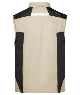 Unisex Workwear Softshell Vest - STRONG - Stone/black 8309