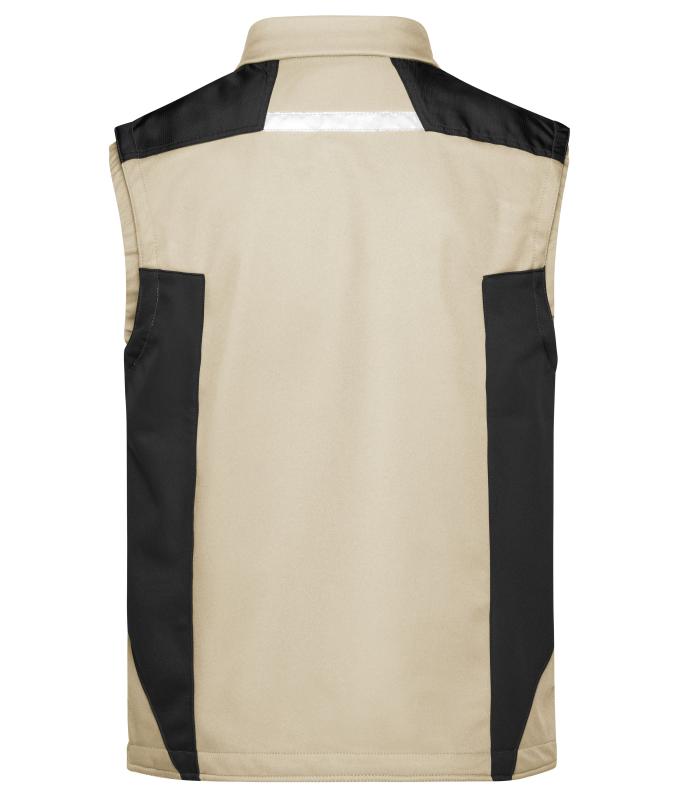 Unisex Workwear Softshell Vest - STRONG - Stone/black 8309