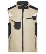 Unisex Workwear Softshell Vest - STRONG - Stone/black 8309