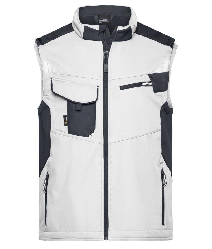 Unisex Workwear Softshell Vest - STRONG - White/carbon 8309